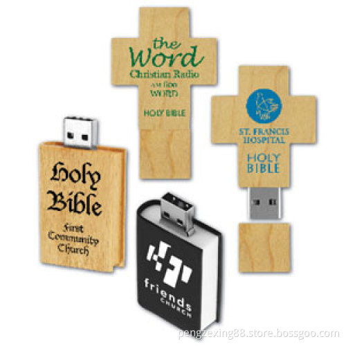 Cross Wooden USB Flash Drive (PZW216)